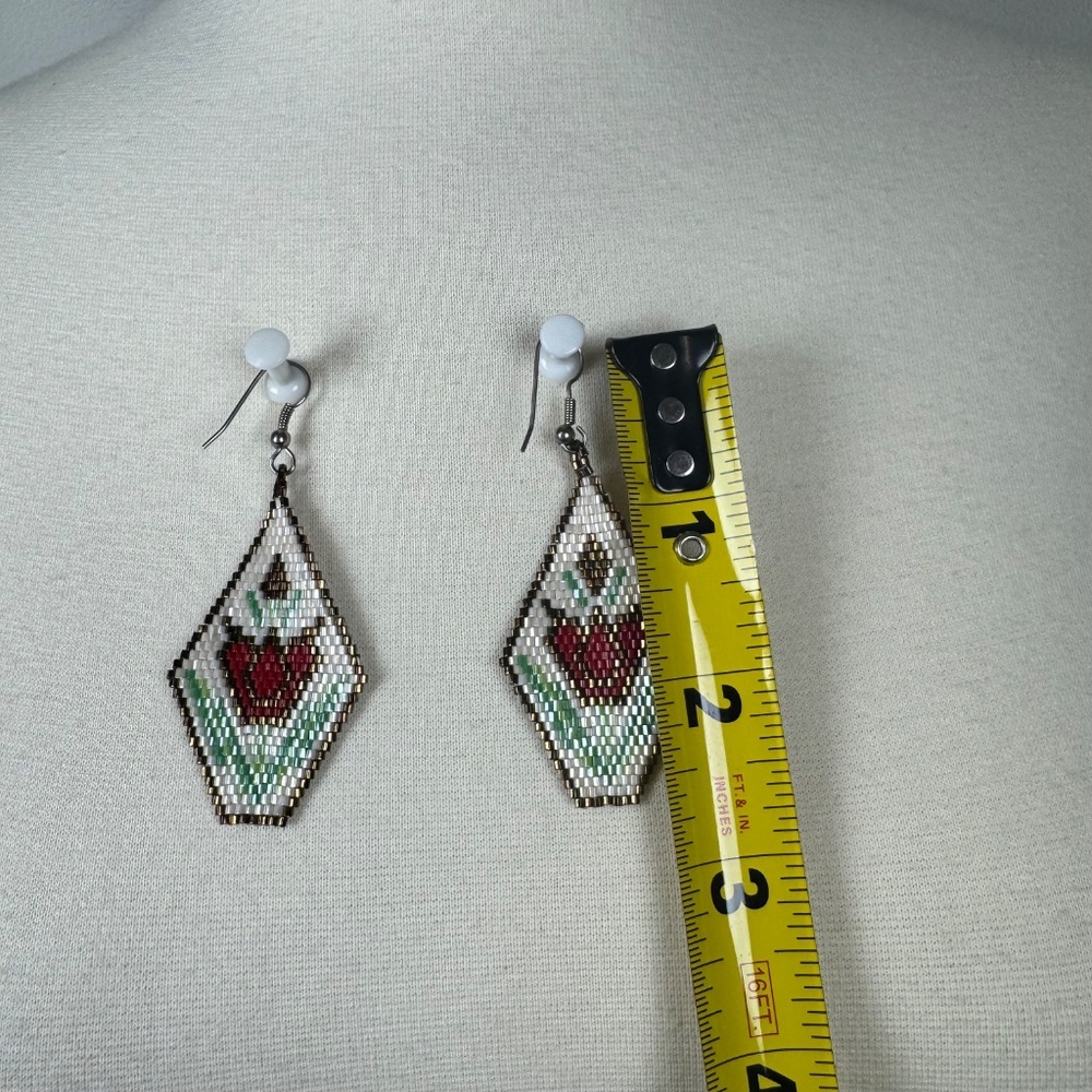 Geometric Beaded Earrings Set - Multicolor - Picture 3 of 9